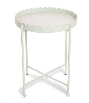 NEW TWO'S COMPANY scallop table in cream